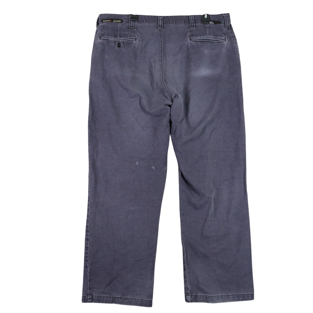 Workrite FR Flame Resistant Pants Mens 40x29 Blue Cotton Blend Workwear Utility